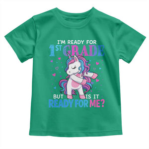 Funny Back To School 1st Grade Toddler T Shirt First Grade Unicorn Girls TS10 Irish Green Print Your Wear