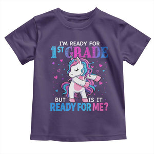 Funny Back To School 1st Grade Toddler T Shirt First Grade Unicorn Girls TS10 Purple Print Your Wear