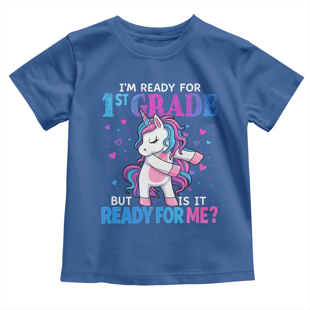 Funny Back To School 1st Grade Toddler T Shirt First Grade Unicorn Girls TS10 Royal Blue Print Your Wear