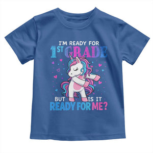Funny Back To School 1st Grade Toddler T Shirt First Grade Unicorn Girls TS10 Royal Blue Print Your Wear