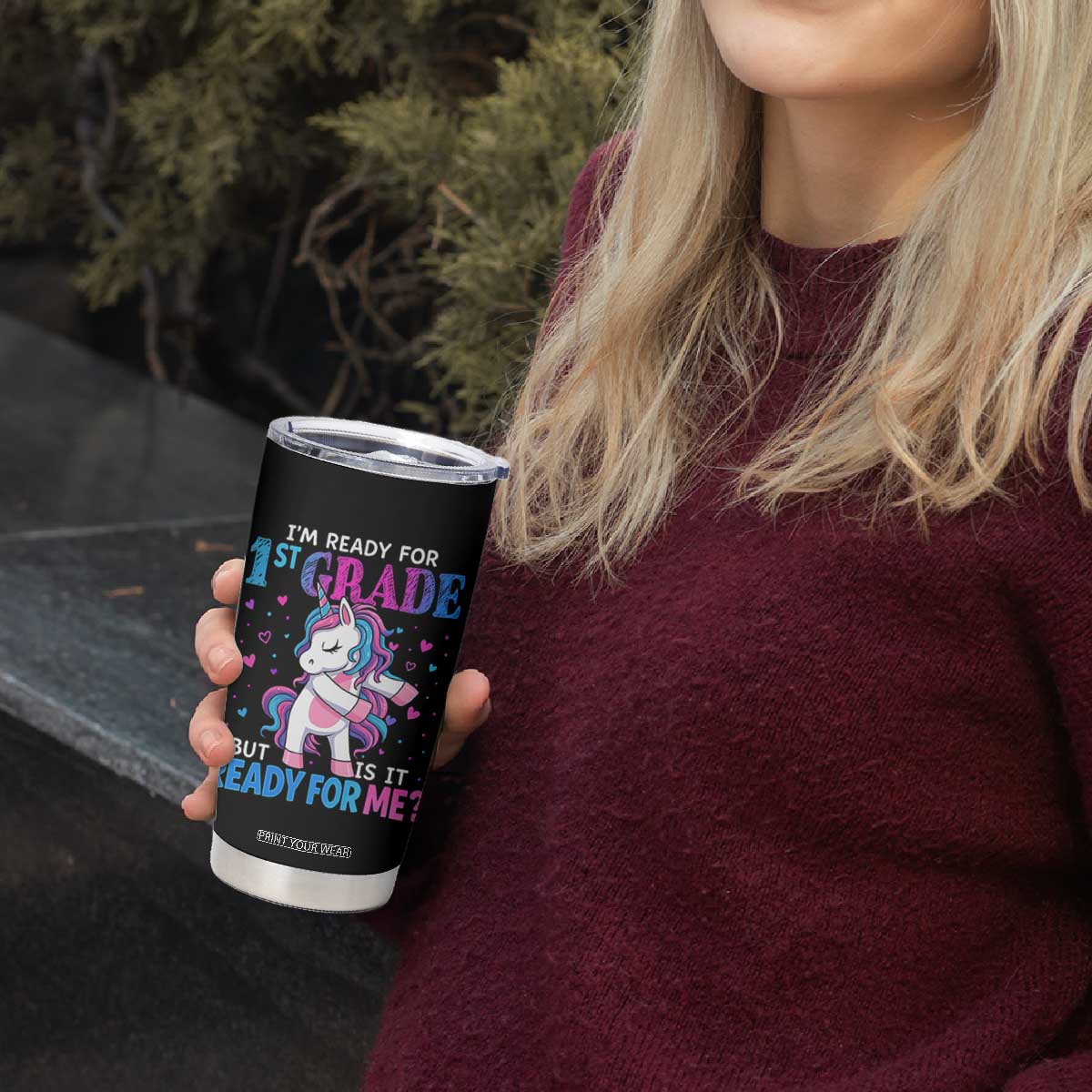 Funny Back To School 1st Grade Tumbler Cup First Grade Unicorn Girls TS10 Print Your Wear