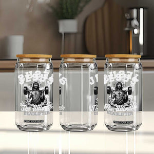 Jesus Deadlifting Glass Can The Ultimate Deadlifter Christian TS10 Print Your Wear