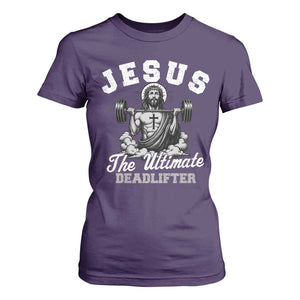 Jesus Deadlifting T Shirt For Women The Ultimate Deadlifter Christian TS10 Purple Print Your Wear