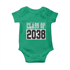 Class of 2038 Baby Onesie Grow With Me To Graduation TS10 Irish Green Print Your Wear