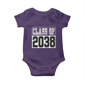 Class of 2038 Baby Onesie Grow With Me To Graduation TS10 Purple Print Your Wear