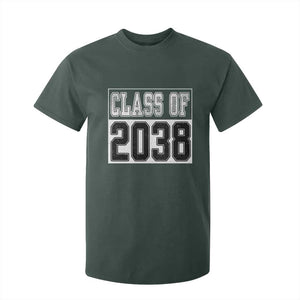 Class of 2038 T Shirt For Kid Grow With Me To Graduation TS10 Dark Forest Green Print Your Wear
