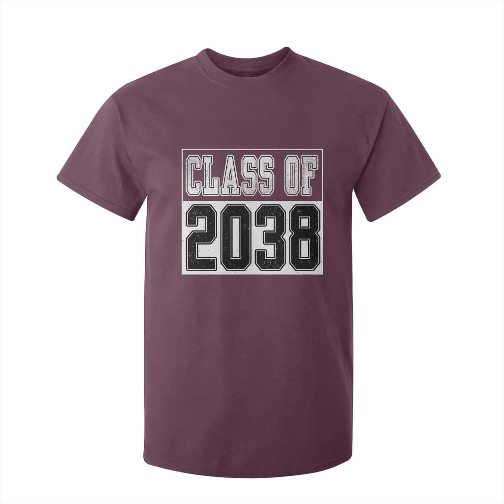 Class of 2038 T Shirt For Kid Grow With Me To Graduation TS10 Maroon Print Your Wear