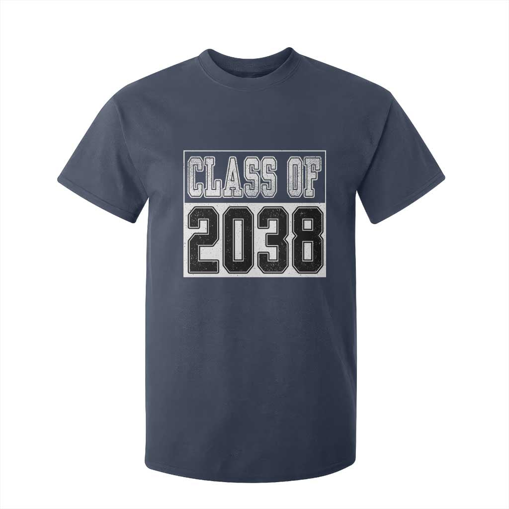 Class of 2038 T Shirt For Kid Grow With Me To Graduation TS10 Navy Print Your Wear