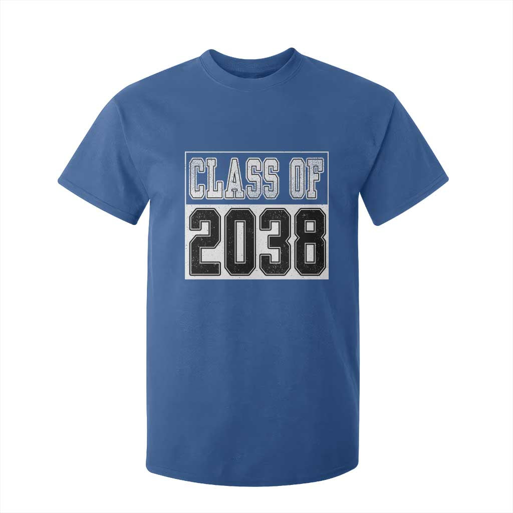 Class of 2038 T Shirt For Kid Grow With Me To Graduation TS10 Royal Blue Print Your Wear
