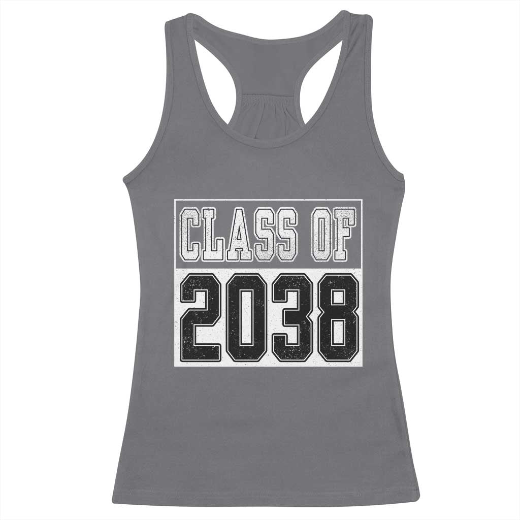 Class of 2038 Racerback Tank Top Grow With Me To Graduation TS10 Charcoal Print Your Wear