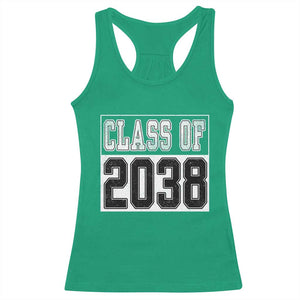 Class of 2038 Racerback Tank Top Grow With Me To Graduation TS10 Irish Green Print Your Wear
