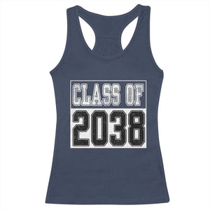 Class of 2038 Racerback Tank Top Grow With Me To Graduation TS10 Navy Print Your Wear