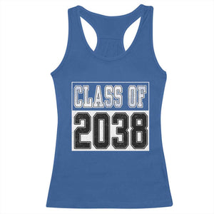 Class of 2038 Racerback Tank Top Grow With Me To Graduation TS10 Royal Blue Print Your Wear