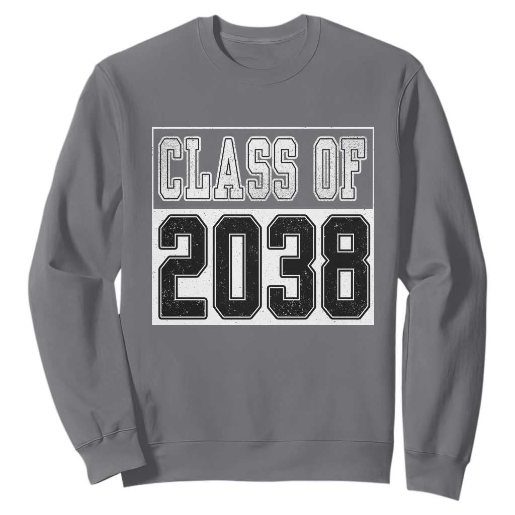 Class of 2038 Sweatshirt Grow With Me To Graduation TS10 Charcoal Print Your Wear