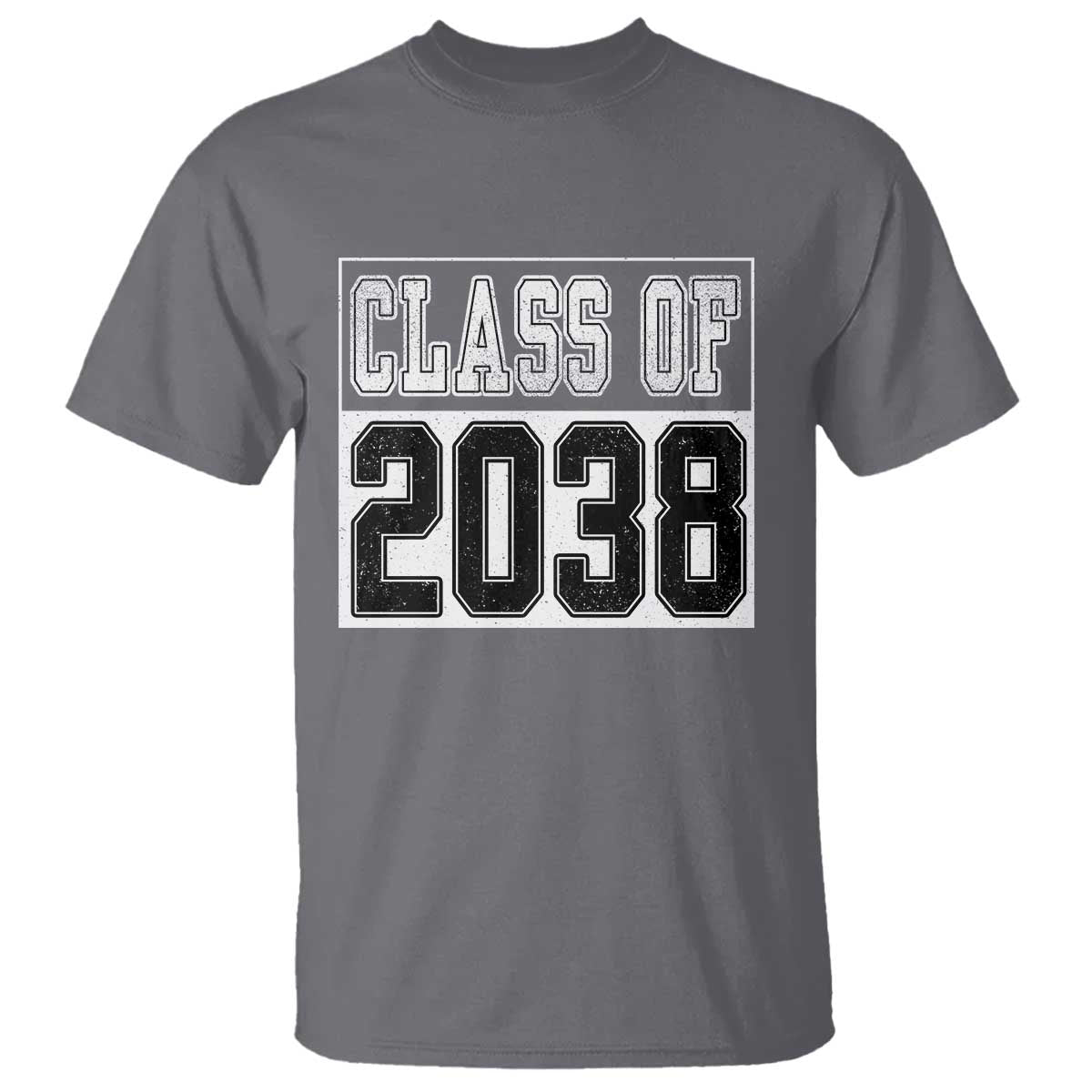 Class of 2038 T Shirt Grow With Me To Graduation TS10 Charcoal Print Your Wear