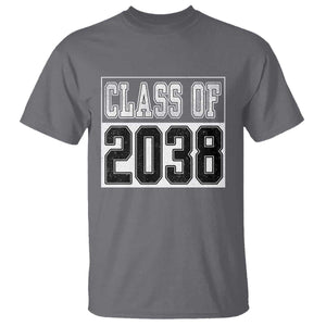 Class of 2038 T Shirt Grow With Me To Graduation TS10 Charcoal Print Your Wear