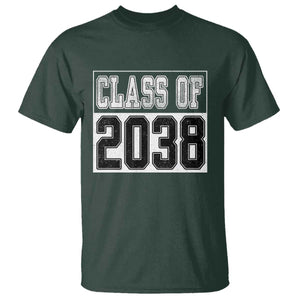 Class of 2038 T Shirt Grow With Me To Graduation TS10 Dark Forest Green Print Your Wear