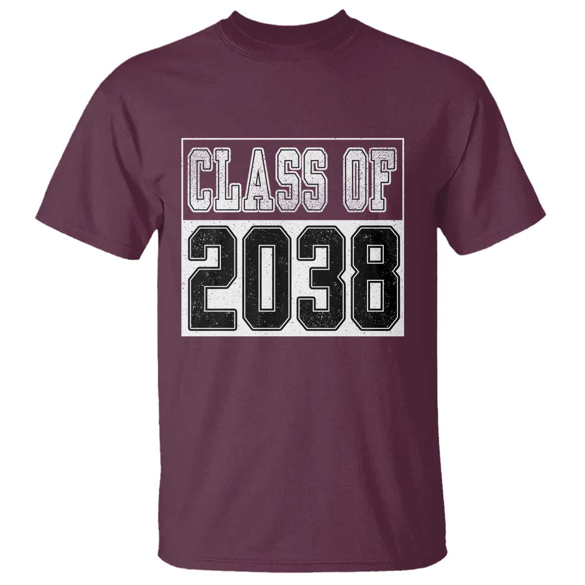 Class of 2038 T Shirt Grow With Me To Graduation TS10 Maroon Print Your Wear