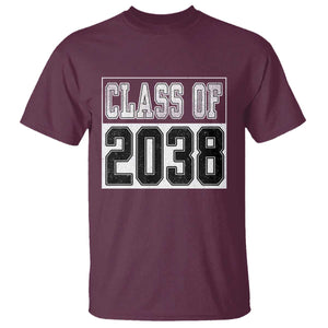 Class of 2038 T Shirt Grow With Me To Graduation TS10 Maroon Print Your Wear