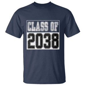 Class of 2038 T Shirt Grow With Me To Graduation TS10 Navy Print Your Wear