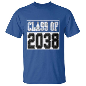 Class of 2038 T Shirt Grow With Me To Graduation TS10 Royal Blue Print Your Wear