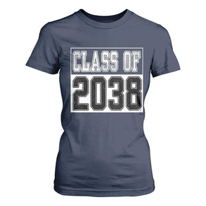 Class of 2038 T Shirt For Women Grow With Me To Graduation TS10 Navy Print Your Wear