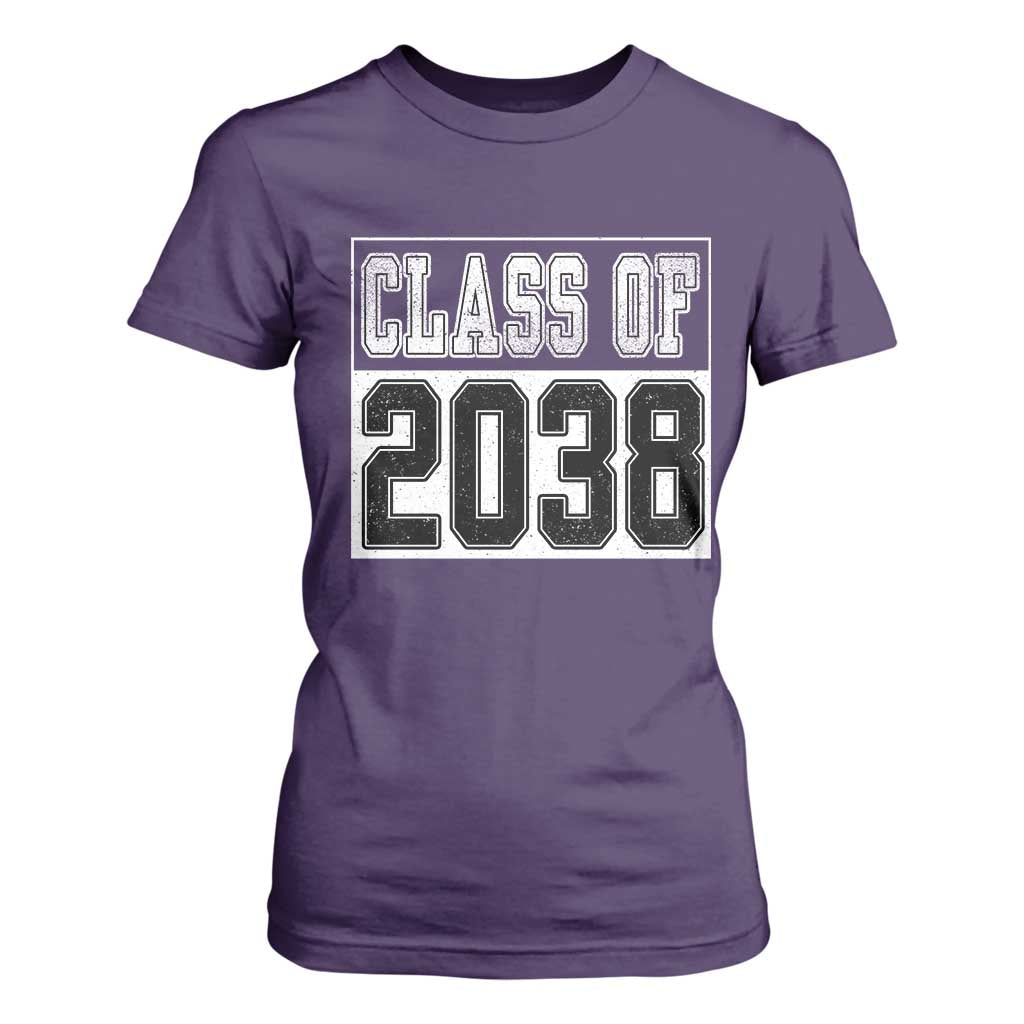 Class of 2038 T Shirt For Women Grow With Me To Graduation TS10 Purple Print Your Wear