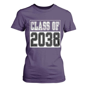 Class of 2038 T Shirt For Women Grow With Me To Graduation TS10 Purple Print Your Wear