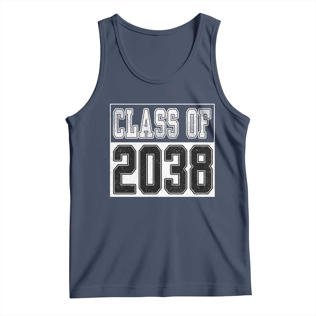 Class of 2038 Tank Top Grow With Me To Graduation TS10 Navy Print Your Wear