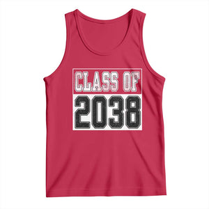 Class of 2038 Tank Top Grow With Me To Graduation TS10 Red Print Your Wear