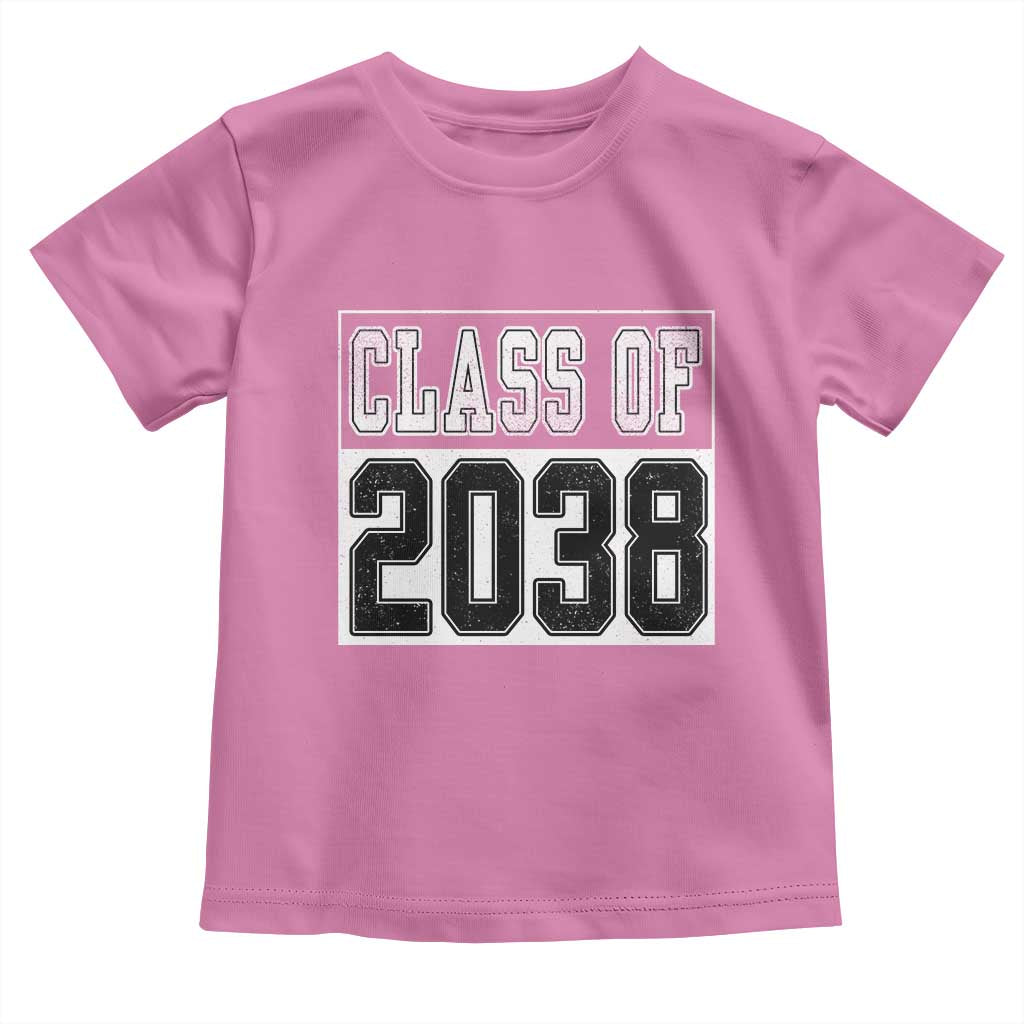 Class of 2038 Toddler T Shirt Grow With Me To Graduation TS10 Azalea Print Your Wear
