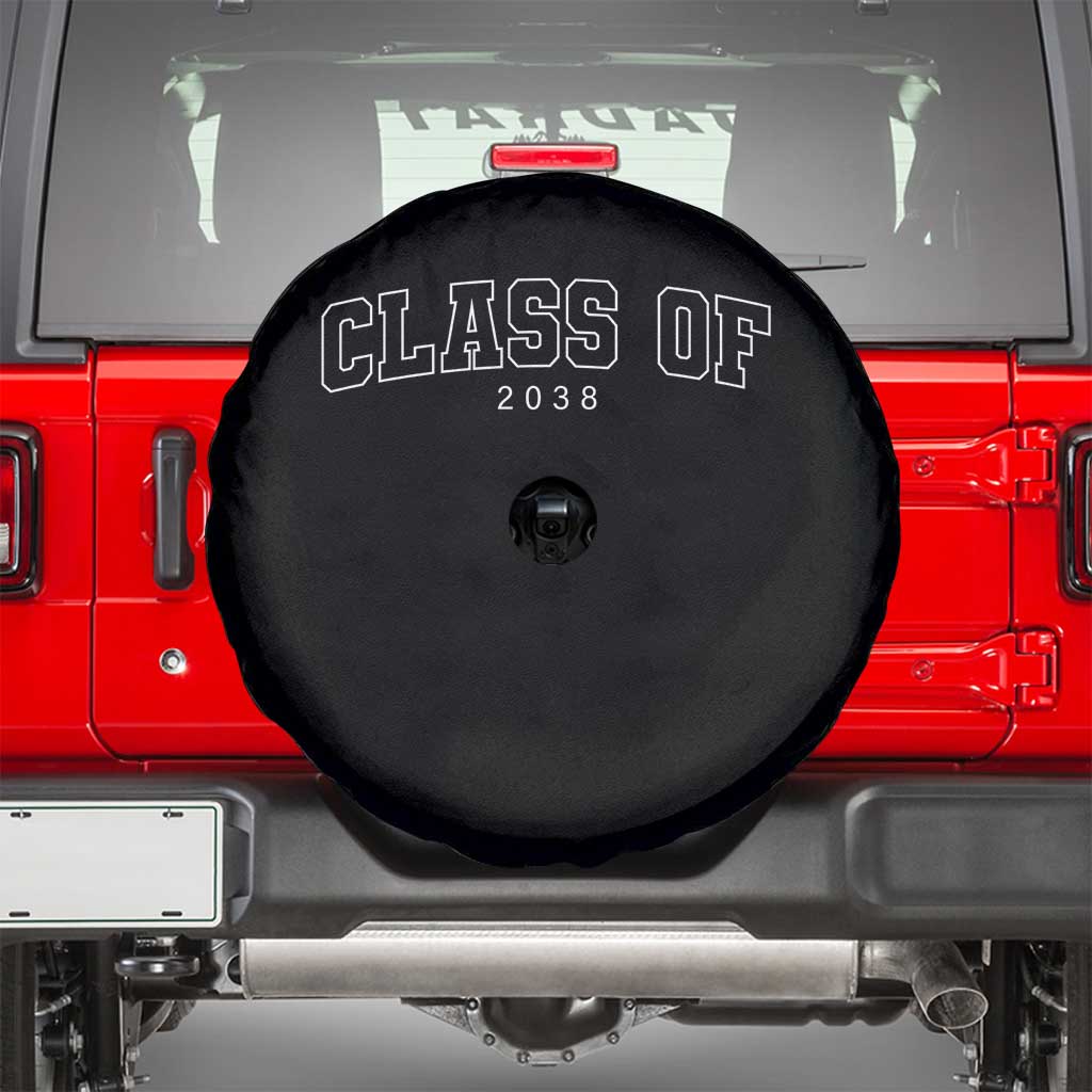 Class of 2038 Spare Tire Cover First Day of School Grow With Me Graduation Gift TS10 Black Print Your Wear