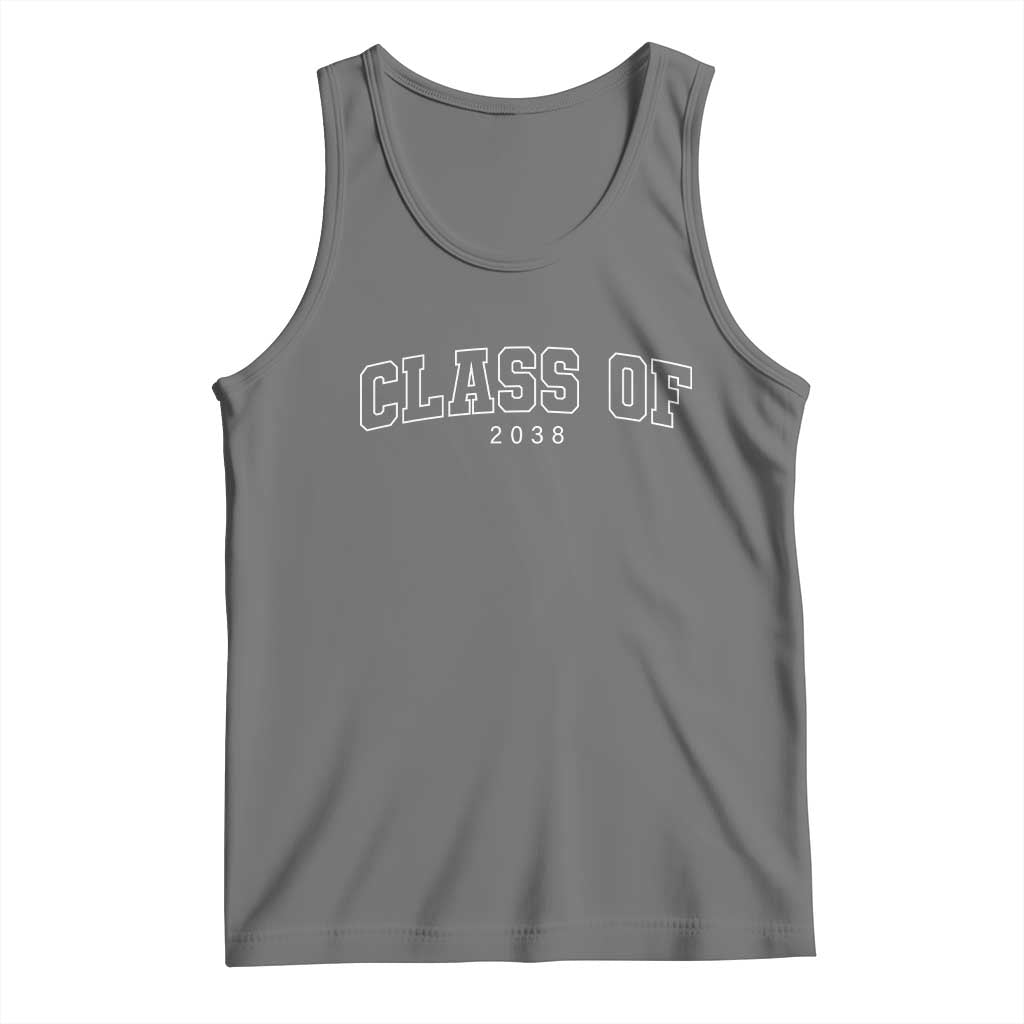 Class of 2038 Tank Top First Day of School Grow With Me Graduation Gift TS10 Black Heather Print Your Wear