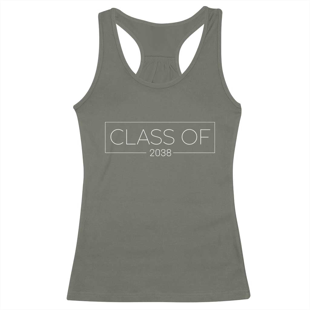 Class of 2037 Racerback Tank Top Grow With Me First Day of School Graduation Gift TS10 Military Green Print Your Wear