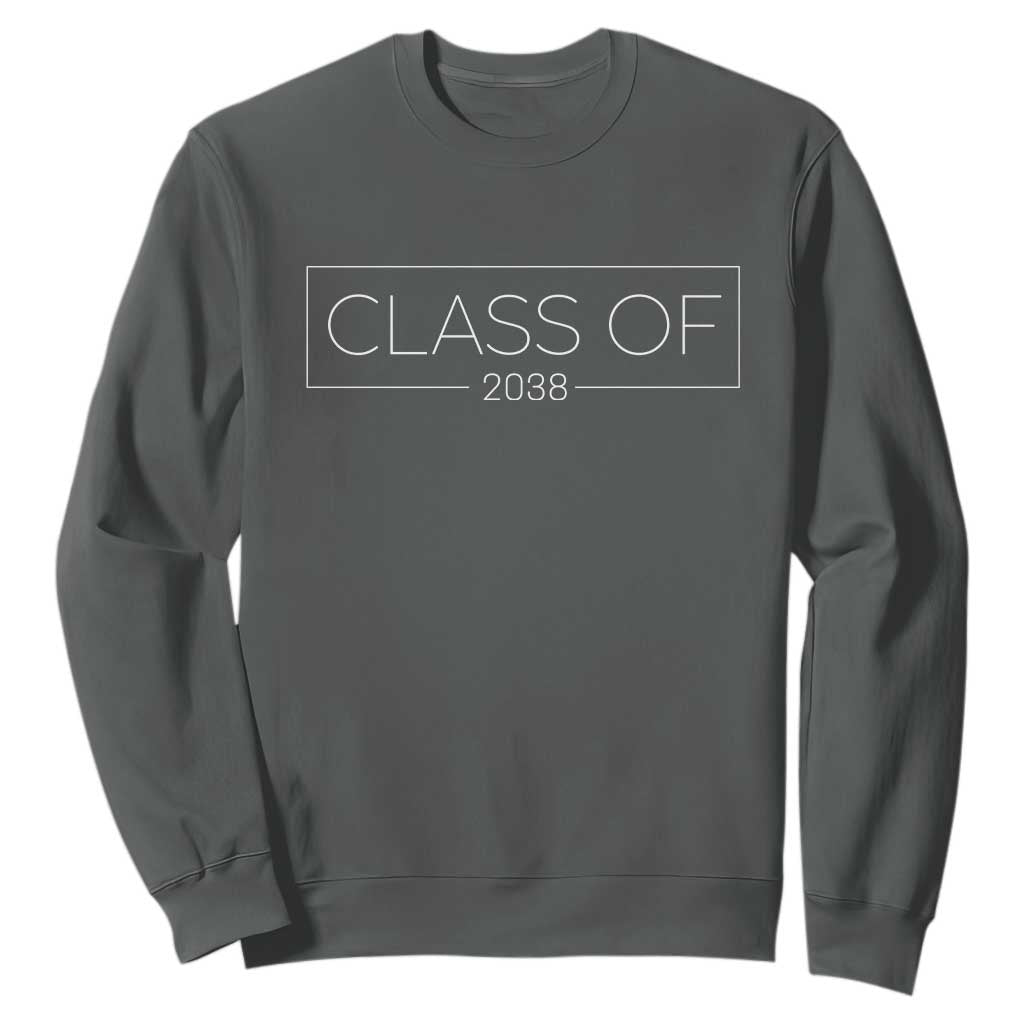 Class of 2037 Sweatshirt Grow With Me First Day of School Graduation Gift TS10 Dark Heather Print Your Wear