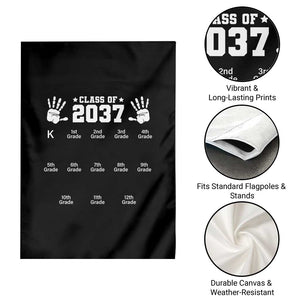 Class of 2037 Grow With Me Garden Flag Handprint K to 12th Grade Graduation TS10 Print Your Wear