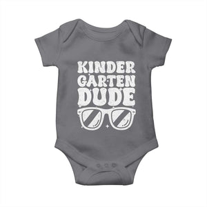 Kindergarten Dude Baby Onesie Funny Back to School First Day Of Kinder Graduation TS10 Charcoal Print Your Wear