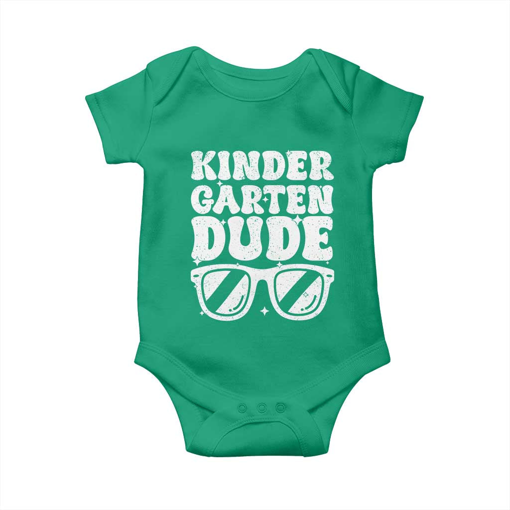 Kindergarten Dude Baby Onesie Funny Back to School First Day Of Kinder Graduation TS10 Irish Green Print Your Wear
