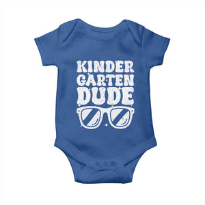 Kindergarten Dude Baby Onesie Funny Back to School First Day Of Kinder Graduation TS10 Royal Blue Print Your Wear