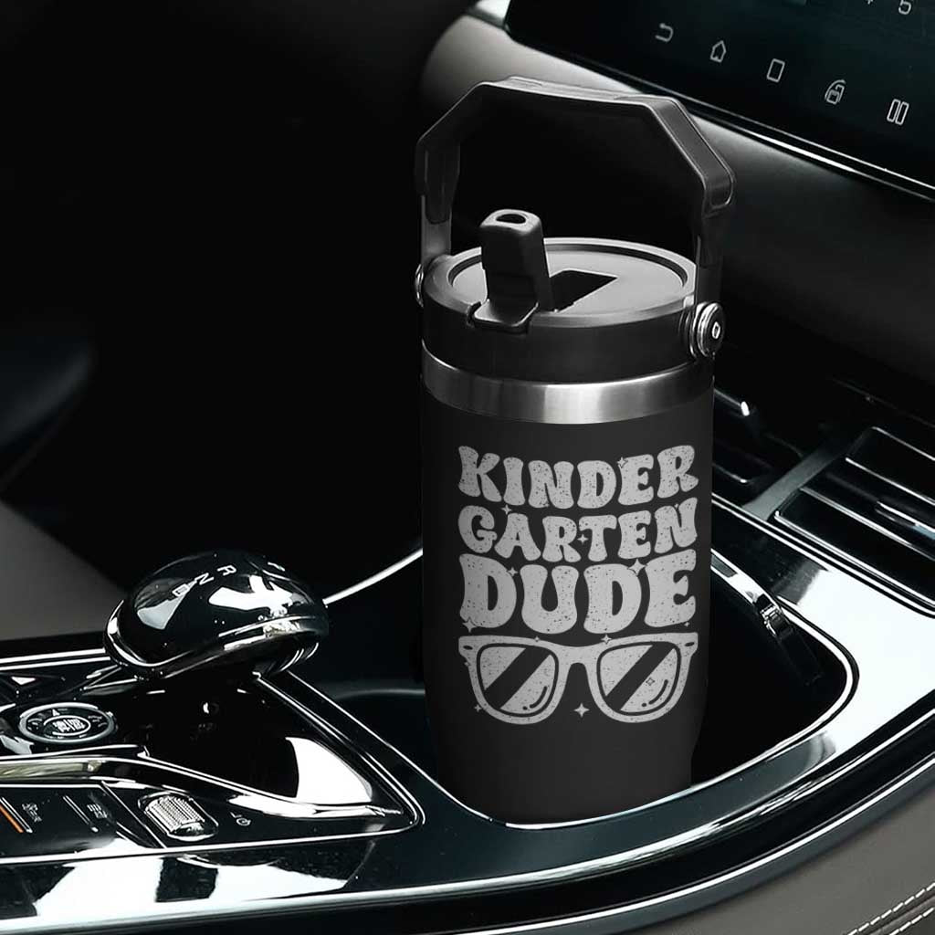 Kindergarten Dude Flip Straw Tumbler Funny Back to School First Day Of Kinder Graduation TS10 Print Your Wear