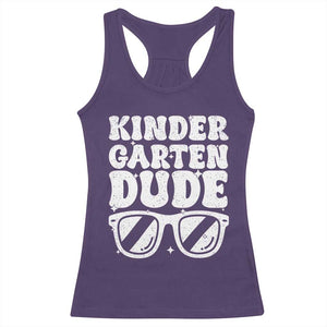 Kindergarten Dude Racerback Tank Top Funny Back to School First Day Of Kinder Graduation TS10 Purple Print Your Wear