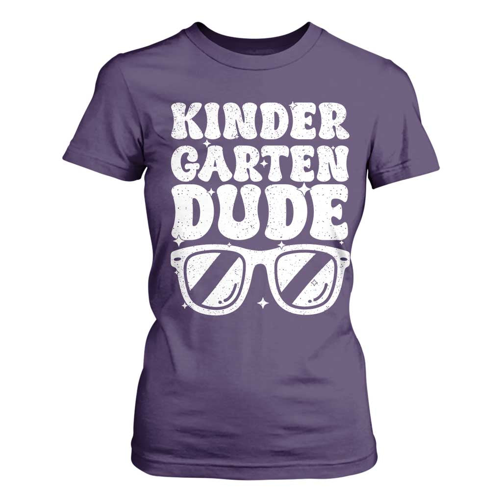Kindergarten Dude T Shirt For Women Funny Back to School First Day Of Kinder Graduation TS10 Purple Print Your Wear