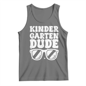 Kindergarten Dude Tank Top Funny Back to School First Day Of Kinder Graduation TS10 Black Heather Print Your Wear
