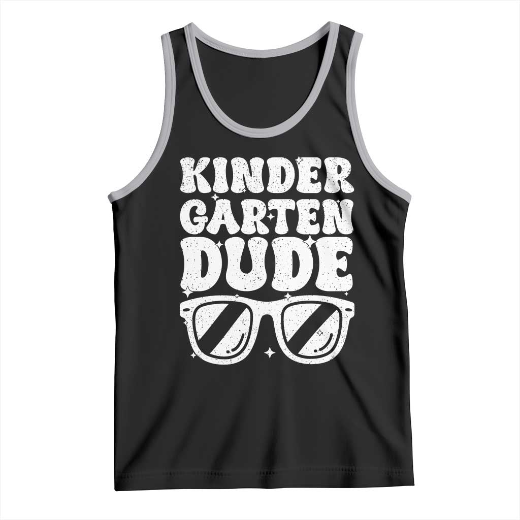 Kindergarten Dude Tank Top Funny Back to School First Day Of Kinder Graduation TS10 Black Athletic Heather Print Your Wear
