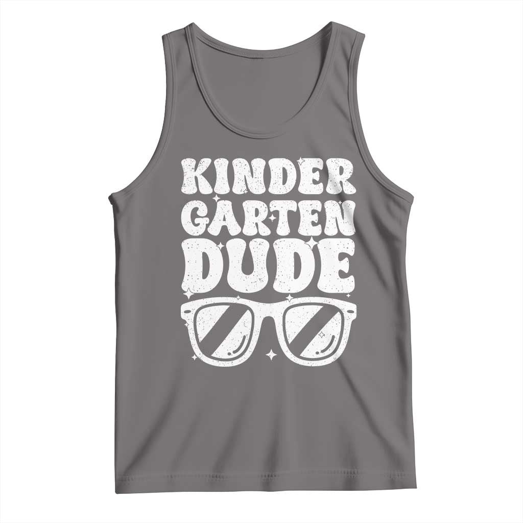 Kindergarten Dude Tank Top Funny Back to School First Day Of Kinder Graduation TS10 Deep Heather Print Your Wear