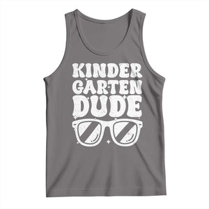 Kindergarten Dude Tank Top Funny Back to School First Day Of Kinder Graduation TS10 Deep Heather Print Your Wear