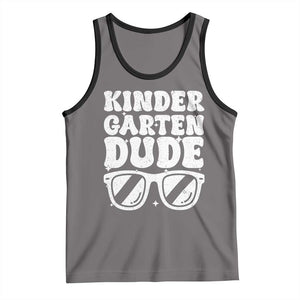 Kindergarten Dude Tank Top Funny Back to School First Day Of Kinder Graduation TS10 Deep Heather Black Print Your Wear