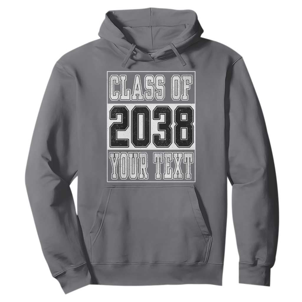 Personalized Class of 2038 Hoodie Custom Name Grow With Me To Graduation TS10 Charcoal Print Your Wear