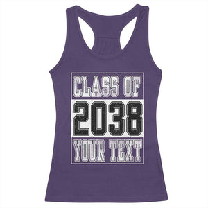 Personalized Class of 2038 Racerback Tank Top Custom Name Grow With Me To Graduation TS10 Purple Print Your Wear
