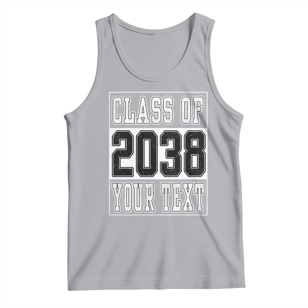 Personalized Class of 2038 Tank Top Custom Name Grow With Me To Graduation TS10 Athletic Heather Print Your Wear